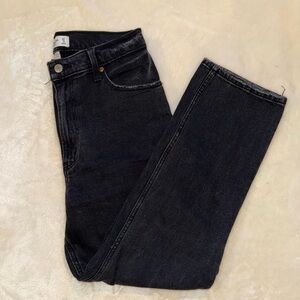 Abercrombie & Fitch Curve Love The Ankle Straight Ultra High Rise Jean